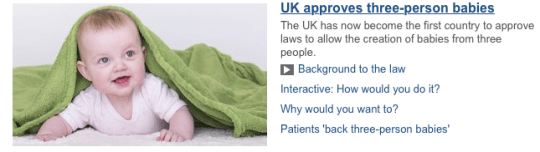 Not a three-parent baby, but they are expected to look similar to this one.